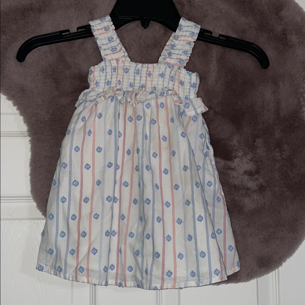 Cat & Jack Striped Blue and Red baby Dress